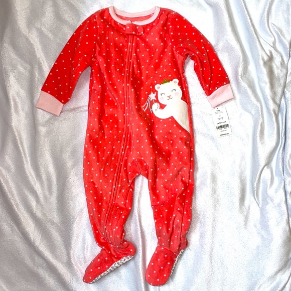 Carter's Other - Carter’s footie pajamas pink with Kitten princess